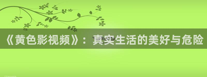 木瓜电影网站在线观看：《黄色影视频》：真实生活的美好与危险